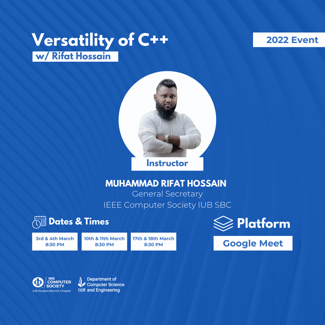 Versatility of C++ w/ Rifat Hossain